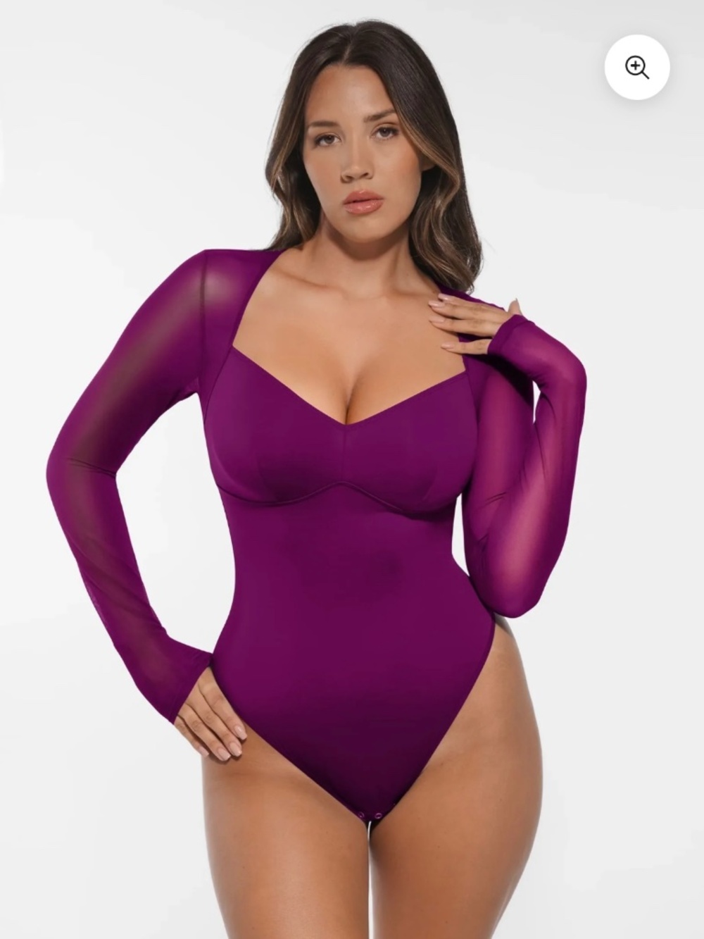 Long Sleeve Mesh Bodysuit (Size L)